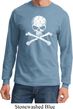 White Distressed Skull Long Sleeve Shirt