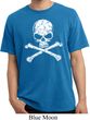 White Distressed Skull Pigment Dyed Shirt