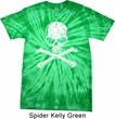 White Distressed Skull Spider Tie Dye Shirt