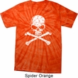 White Distressed Skull Spider Tie Dye Shirt