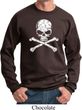 White Distressed Skull Sweatshirt