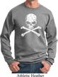 White Distressed Skull Sweatshirt