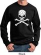 White Distressed Skull Sweatshirt
