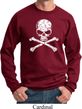White Distressed Skull Sweatshirt
