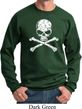 White Distressed Skull Sweatshirt