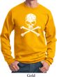 White Distressed Skull Sweatshirt