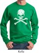 White Distressed Skull Sweatshirt