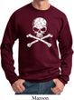 White Distressed Skull Sweatshirt