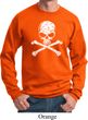 White Distressed Skull Sweatshirt