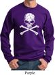 White Distressed Skull Sweatshirt