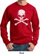 White Distressed Skull Sweatshirt