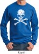 White Distressed Skull Sweatshirt