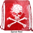 White Distressed Skull Tie Dye Bag