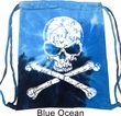 White Distressed Skull Tie Dye Bag