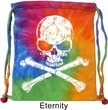 White Distressed Skull Tie Dye Bag