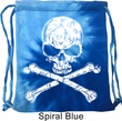 White Distressed Skull Tie Dye Bag
