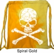 White Distressed Skull Tie Dye Bag