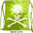 White Distressed Skull Tie Dye Bag
