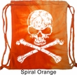 White Distressed Skull Tie Dye Bag