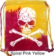 White Distressed Skull Tie Dye Bag