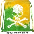 White Distressed Skull Tie Dye Bag