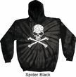 White Distressed Skull Tie Dye Hoodie