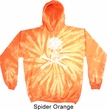 White Distressed Skull Tie Dye Hoodie