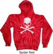 White Distressed Skull Tie Dye Hoodie