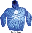 White Distressed Skull Tie Dye Hoodie