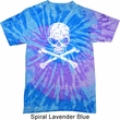 White Distressed Skull Tie Dye Shirt