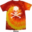White Distressed Skull Tie Dye Shirt