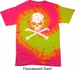 White Distressed Skull Tie Dye Shirt