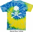 White Distressed Skull Tie Dye Shirt