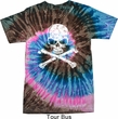 White Distressed Skull Tie Dye Shirt