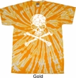 White Distressed Skull Twist Tie Dye Shirt