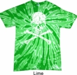 White Distressed Skull Twist Tie Dye Shirt