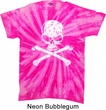 White Distressed Skull Twist Tie Dye Shirt