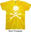 White Distressed Skull Twist Tie Dye Shirt