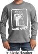 White Game Over Kids Long Sleeve Shirt