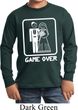 White Game Over Kids Long Sleeve Shirt