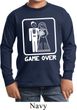 White Game Over Kids Long Sleeve Shirt