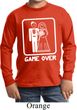 White Game Over Kids Long Sleeve Shirt