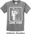 White Game Over Kids Shirt