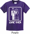 White Game Over Kids Shirt