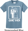 White Game Over Kids Shirt