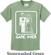 White Game Over Kids Shirt