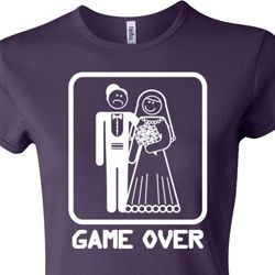 White Game Over Ladies Crewneck Shirt White Game Over Ladies Crewneck Shirt