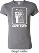 White Game Over Ladies Crewneck Shirt