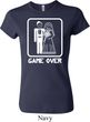 White Game Over Ladies Crewneck Shirt