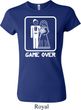 White Game Over Ladies Crewneck Shirt